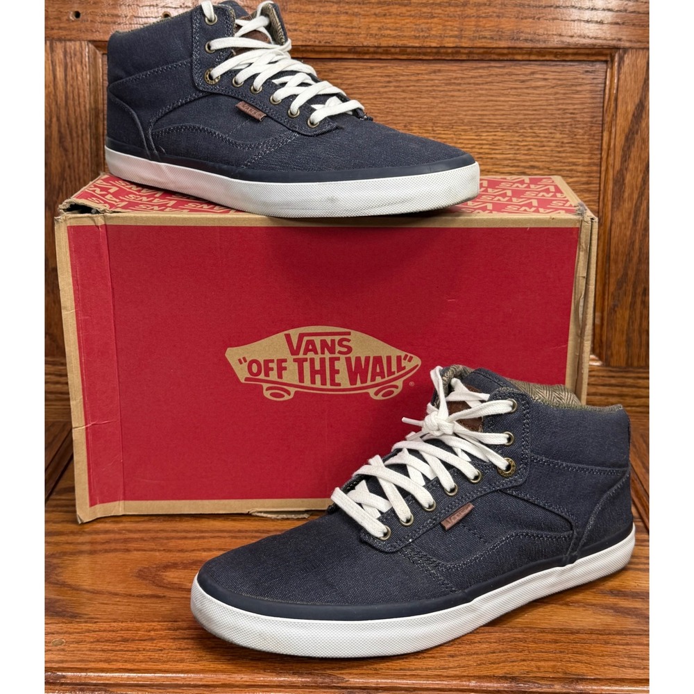 Vans Bedford Suiting Parisian Navy Blue Mid Top Sneakers Mens 11.5â VN0A2Z5KJW4
